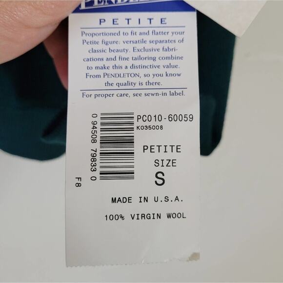 Pendleton Cintage Deadstock Mock Neck Green Wool Pullover Sweater - Picture 4 of 8